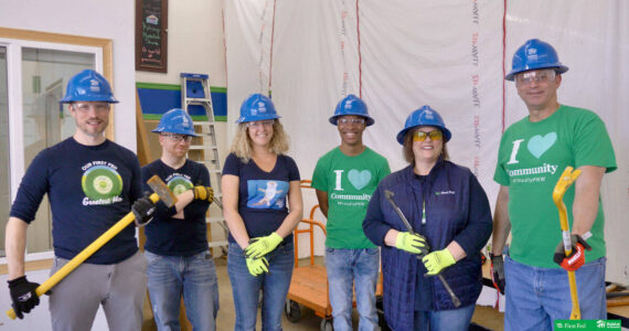 First Fed team members volunteer in Kitsap during Community Spirit Day 2024. Courtesy First Fed