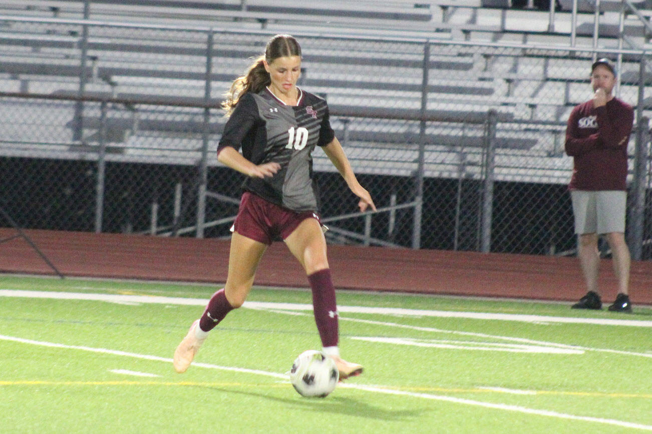 Luke Caputo/Kitsap News Group photos
Jenna Booth of SK scored three goals in a Wolves win over Graham-Kapowsin Sept. 16.