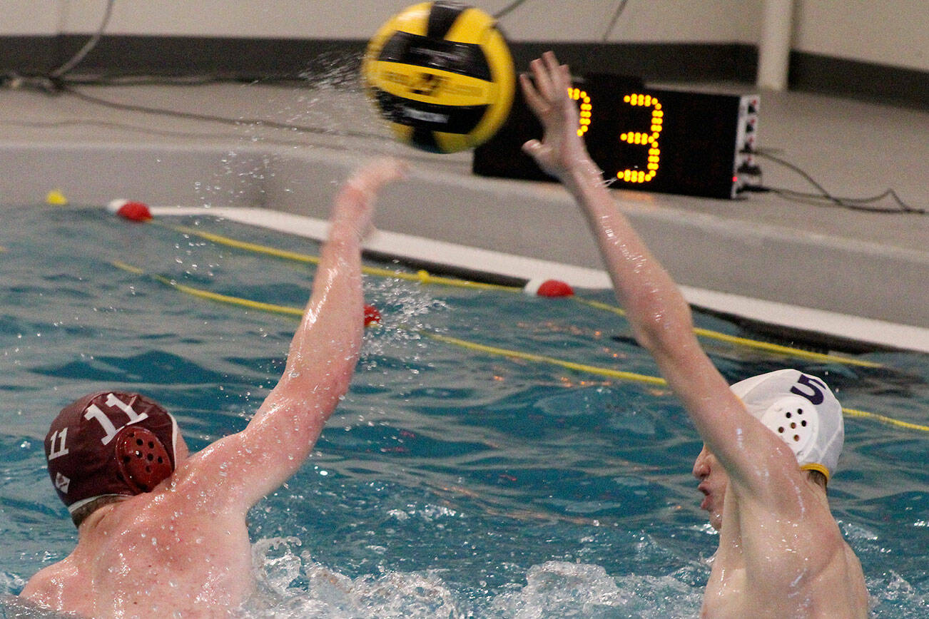 Luke Caputo/Kitsap News Group photos
Aiden Jones of SK has a shot attempt blocked in a 15-4 Wolves loss to the Puyallup Vikings Sept. 24 in Port Orchard.