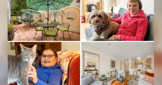 Residents Gerd and Deborah enjoy Winslow Manor’s warmth and connection – chef-prepared meals, social gatherings, and the comfort of home.