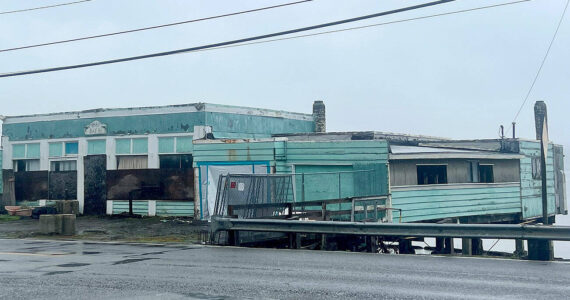 Britney Fletcher-West/Kitsap News Group
This overwater structure, set to be demolished, is located at 1883 Bay Street, across from the Creative Kids Learning Center.