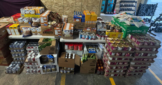 Montana Granillo courtesy photos
Canned and dry goods were given out at the community-led Thanksgiving festival Nov. 22 at Port Orchard’s RoqN Pilates Studio.