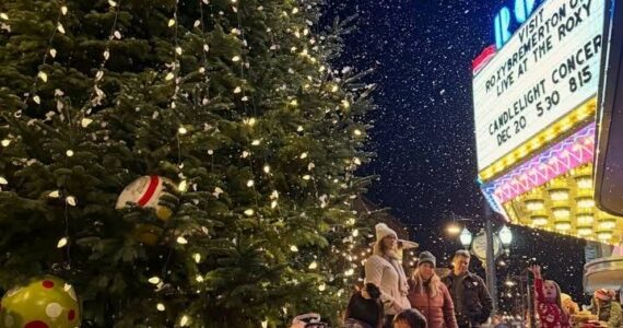 Downtown Bremerton Association courtesy photo
The lighting of a 25-foot Noble fir Christmas tree brought families together at Quincy Square’s Winter Fest Nov. 29.