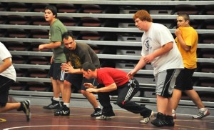 Assistant wrestling coach Jeremy Burnett