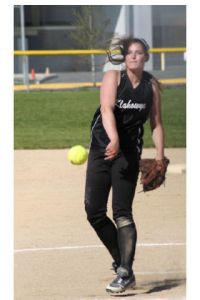 Klahowya senior Kazandra Holliday throws a pitch during the Lady Eagles’ 12-3 victory at Kingston May 1. Holliday is the school’s all-time leader in strikeouts.