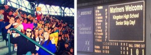 Kingston High School's Class of 2011 enjoyed a Seattle Mariners game June 1; the students were recognized on the scoreboard in the fourth inning.