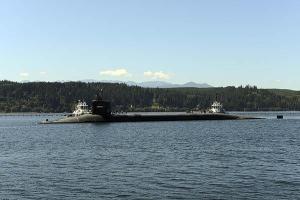 USS Alabama (SSBN 731) returns home to Naval Base Kitsap-Bangor following a strategic deterrence patrol. Alabama is one of eight ballistic missile submarines stationed at the base providing the survivable leg of the strategic deterrence triad.