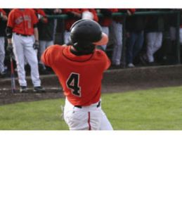 Central Kitsap senior Nate Roberts takes a swing during the Cougars’ 4-3 loss to Gig Harbor in the Narrows League Tournament May 11. Roberts is one of CK’s leading hitters and will be relied upon to provide a spark during the state tournament.