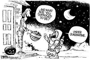 This week's cartoon is about Halloween and the Ebola scare.