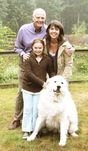 Bruce Danielson with wife Kristine and daughter Lota.