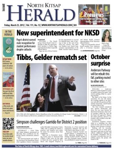 A profile of the new superintendent of North Kitsap High School. A County Commission election rematch between Rob Gelder and Chris Tibbs. The October rebuild of Anderson Parkway. These stories and more in the March 23 North Kitsap Herald