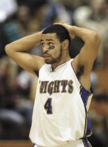 Senior Josh Koets looks up at the scoreboard during the fourth quarter of BHS’ 54-49 loss against North Mason Tuesday.