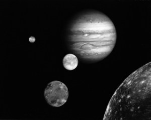 Jupiter and it's Galilean satellites (the moons discovered by Galileo) — Io