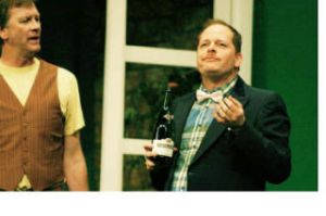 Left: Actress Maudi Laxson playing Judy Westerby. BCT newcomer Rusty Flounders (far right) plays the business partner of the father of the bride