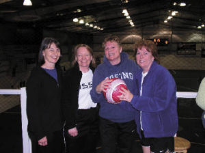 Fun-50s teammates (left to right) Kathy Allen
