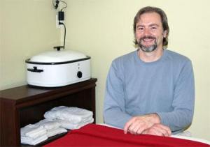 Brian Koontz and wife Nancy have brought massage to downtown Pousblo.