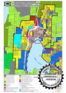 The Silverdale Urban Growth Area with proposed city of Silverdale.
