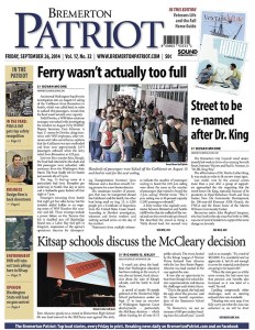 The Sept. 26 Bremerton Patriot: 56 pages in four sections — news