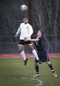 SK forward Justin Moore scored two goals Tuesday night as the Wolves won their Narrows League opener 3-1 against Olympia.
