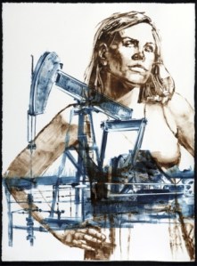 “Furtive Rig” from the “Road Trip” show up through the end of the month at the Roby King Galleries