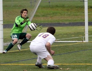 The North Kitsap Vikings varsity soccer team earned the Olympic League title following its 7-0 win against the Port Angeles Roughriders May 1 at North Kitsap High School Stadium.