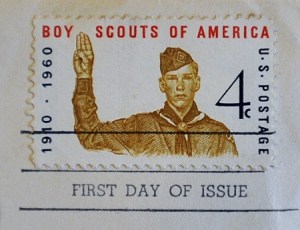 This detail of Norman Rockwell's 1960 U.S. postage stamp shows North Kitsap's Thornton Percival