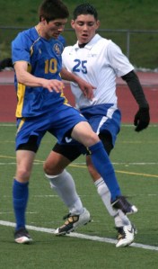 Bremerton High School sophomore Nick Riders scored an Olympic-League high 12 goals