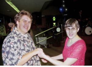 Paul Beiderman and Shannon Ebentheuer dance at The Arc of Kitsap and Jefferson Counties’ 70th anniversary celebration earlier this month.