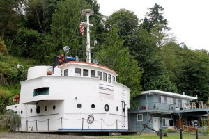 A home in Hansville was once the bridge of an old tug boat.