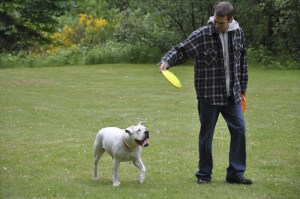 John Dawson and his dog