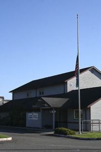 The Kitsap County Sheriff's Office lowered its flag to half-staff in observance of 9/11.