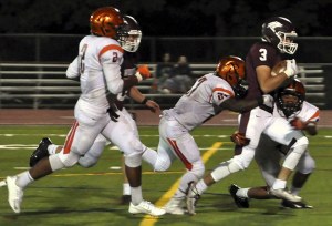 South Kitsap senior Cole Craner was among seven different receivers with a reception during the Wolves’ 25-14 season-opening win Sept. 4 against Central Kitsap in a nonleague game at Kitsap Bank Stadium.