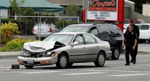 Two lanes of Highway 305 in Poulsbo were blocked Tuesday