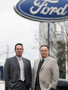 Rick and John Hern had hopes an economic upswing would be soon forthcoming when this photo was taken in February 2009. Rick
