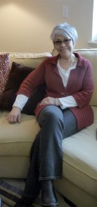 Bonnie McVee is dressed in thrift-store finds