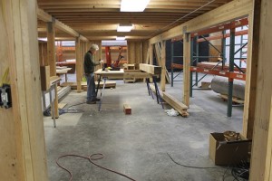 Eric Johnson of Johnson Homes works at the new CK Food Bank location. The new site is     larger and includes much-needed storage for the Central Kitsap Food Bank.