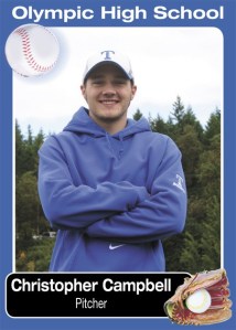 Olympic High School senior Christopher Campbell was the Trojans' top pitcher and utility hitter this season.