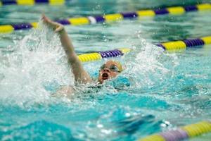 North Kitsap and Kingston high school girls swim teams competed in the North Kitsap Community Pool Oct. 10.