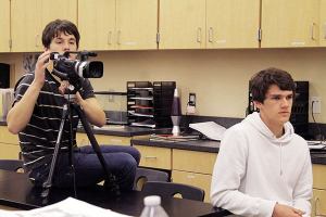 Kingston High School juniors Adam Wright