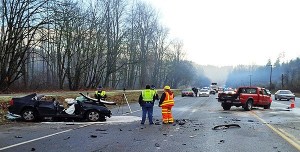 Drive slower and increase distance from other vehicles during winter to avoid crashes like this one.