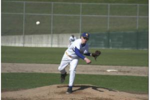 Wesley Remmer/staff photo Bremerton pitcher Josh Fisher fires a pitch during the second inning of the Knights’ 11-1 loss against North Kitsap Tuesday. Fisher lasted two innings