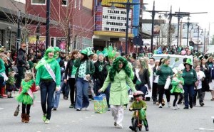 Bremerton’s 2014 St. Patrick’s Day parade marches down Pacific Avenue.
