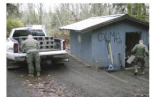 Local Marines helped te Port Orchard Rotary at the SK salmon hatchery.