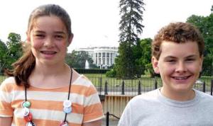 Kingston Middle School students Maria McCanna