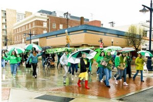 Bremerton's 20th annual St. Patrick’s Day parade kicked off Saturday to a day of wind and rain. Undeterred
