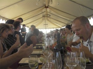 Superb cuisine at a 100-foot table amid the vines was a highlight of Kestrel Vintners’ “Big Night” harvest event in Washington’s Yakima Valley.