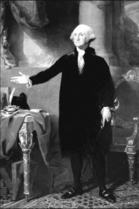 The Landsdowne portrait of George Washington by 18th century artist Gilbert Stuart is one of the many masterpieces in the KRL's new collection 'Picturing America.'