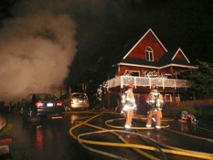 Firefighters responded to a Chico Way house which caught fire just after 4 a.m. today. No one was injured in the blaze.