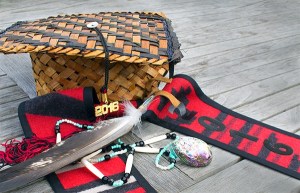 Many Chief Kitsap Academy graduates wore hand-woven hats made from cedar strips.