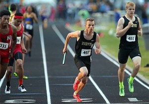 Austin Nettleton during a track meet his senior year. Nettleton is competing in the 1